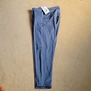 Baleaf workout stretch pants, grey, sz L, 2 side pockets, and coin pocket NWT